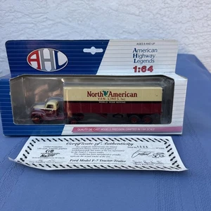 Remolque tractor Hartoy 1/64 AHL North American Van Lines Ford F-7 como nuevo en caja - Imagen 1 de 6