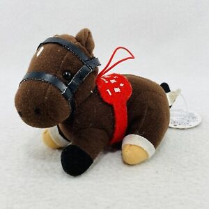 Avanti Super Horse Decal Mascot Plush 4” Toy Doll Brown Japan Race Racehorse