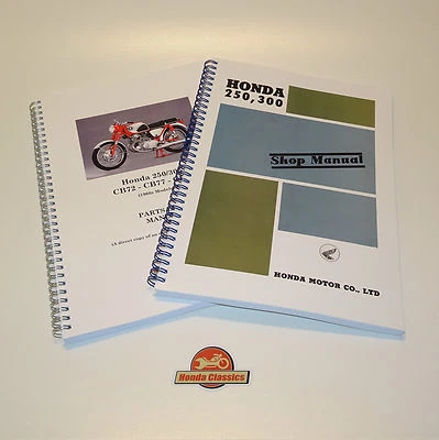 Honda CB72 CB77 Fabbrica Officina Shop Manuale E Parti Lista Libro Set. HWM103 - Immagine 1 di 4