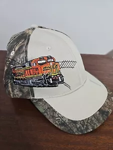 BNSF Eisenbahningenieur verstellbare Mütze Kappe Netz Tarnmuster khaki Zug Aufkleber Promo - Bild 1 von 9