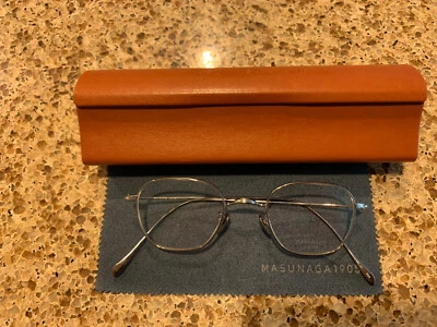 [Super RARE] Masunaga GMS 199T Silver tone eyeglasses. Hard to Fine item!! - Image 1 of 4