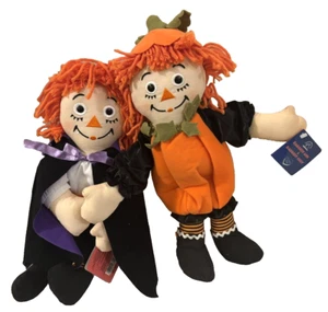 Applause 15" Raggedy Ann &Andy  HALLOWEEN Pumpkin &Vampire ,  2001 - Picture 1 of 7
