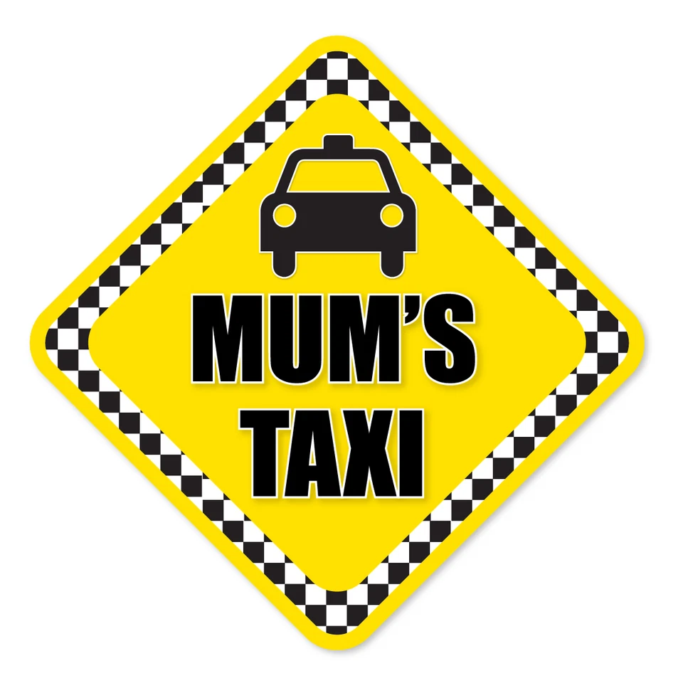 STICKERSHOP103 Mamas Taxi - lustig, Neuheit Auto, Van Vinyl Aufkleber/statisches Festhalten/Schild