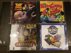 Lot of 4 kids pc games Disney, Baseball, Sports and 12 favorite games. D1 - Picture 1 of 2