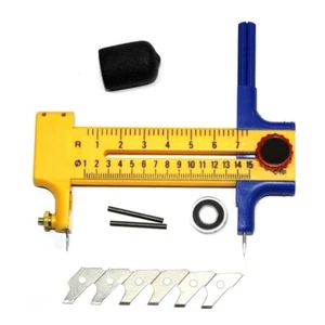 Circle Cutter PVC Plastic Plotting Replaced Tool 1 Set Yellow Adjustable - Picture 1 of 12