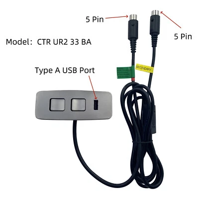 RAFFEL SYSTEMS 4 Button 5 Pin Recliner Switch Lift Chair Hand Control With USB CTR UR2 33 BA