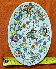 Jingdezhen Zhongguo Porcelain China Butterfly Oval Plate Sandwich Dessert Dish