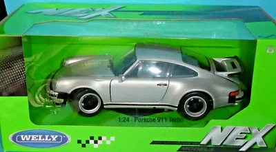 Porsche 911 Turbo Grey/Black Alloys. Opening Doors/Boot Welly Nex 1:24 th. Scale - Image 1 of 4