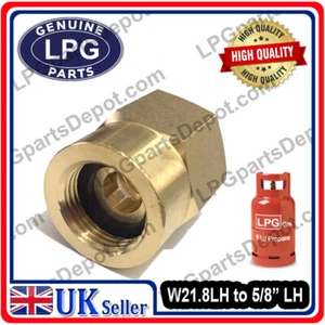 FEMALE ADAPTOR FOR BUTANE TO LPG PROPANE POL SI LH GAS BOTTLE LH 21.8mm FITTING - Picture 1 of 3