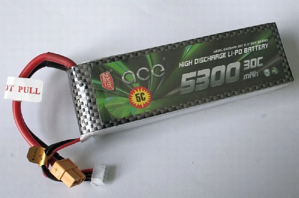 BT2851 Thunder Tiger LiPo 30C ''Gens ace'' 3S 5300mAh 11,1V, XT60 Stecker TRA^ - Bild 1 von 1