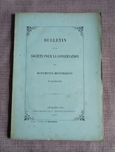 Bulletin de la société pour la conservation des monuments historiques d'Alsace 1 - Imagen 1 de 4