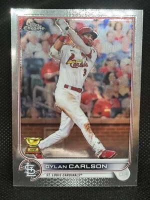 2022 Topps Chrome Refractor Dylan Carlson #158 TOPPS GOLDEN CUP Award - Image 1 of 4