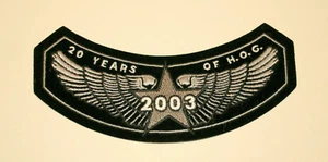 2003 20 Years of Hog Harley Davidson MotorCycle Cloth Jacket Patch New NOS - Bild 1 von 2