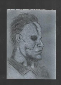 Michael Myers Dark Tone Sketch Card - Picture 1 of 2