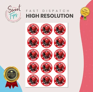 15X 2" BOXING PERSONALISED ROUND EDIBLE BIRTHDAY CUPCAKE TOPPERS - Picture 1 of 1