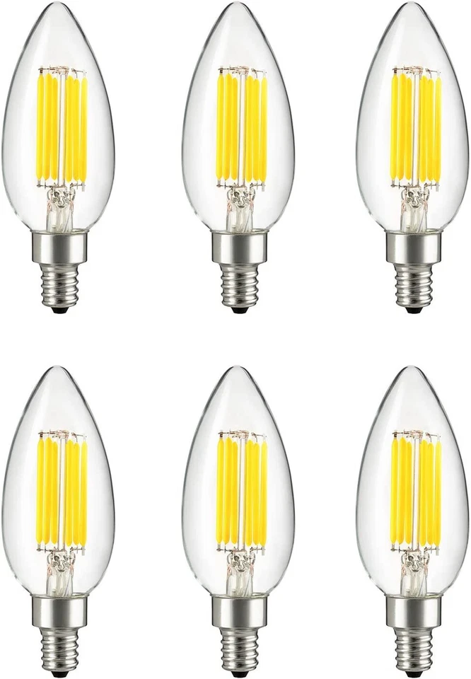 Sunlite LED B11 Torpedo Tip Light Bulb, 5 Watts, Dimmable, 4000K-Cool White 6-Pk - Image 1 of 1