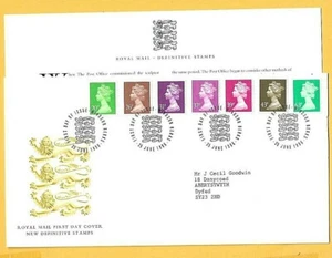 ROYAL MAIL junio 1996 FDC 7 valores NUEVOS DEFINITIVOS - Shs WINDSOR, Berks. - Imagen 1 de 1
