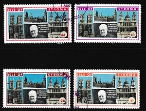 Great Britain Isle of Stroma Series 1960s Churchill Commemoratives CTO A384 - Picture 1 of 8