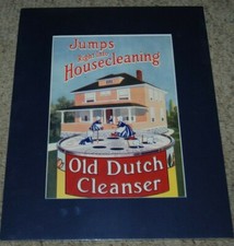 Vintage Circa 1920 Old Dutch Cleanser Paper Print Ad 11 x 14 Matted