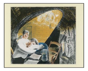 Ward Room Number 1, 1941, HMS Dolphin Submarine, WW2 by Eric Ravilious - Picture 1 of 1