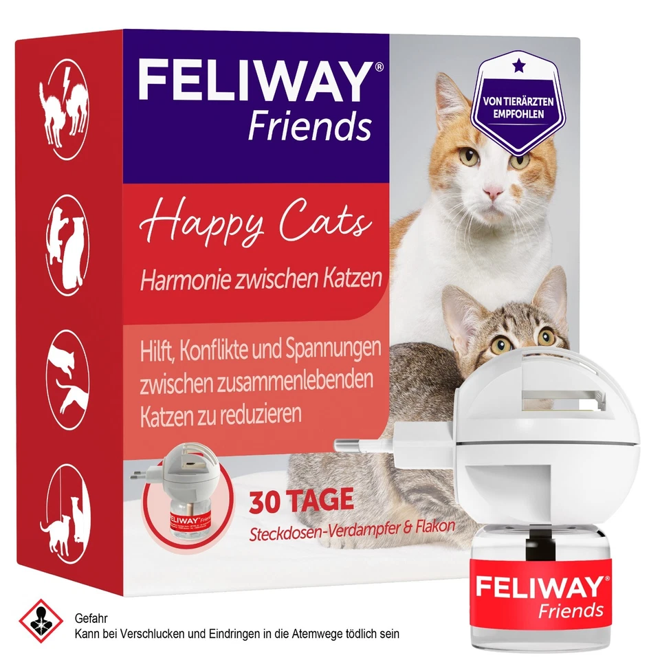 2 x Feliway FRIENDS Starter- Zerstäuber Set (2 Stecker + 2 x 48ml Flacon)