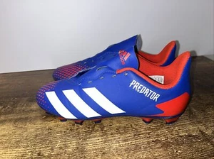 Botines de fútbol Adidas Predator 20.4 tierra flexible talla 4.5 niños azules (sin cordones - Imagen 1 de 8