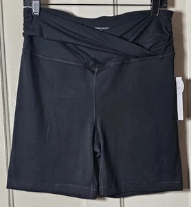 Yogalicious Lux Crosstown Shorts Size XL Black Stretch High Twist Waist Bike - Picture 1 of 21