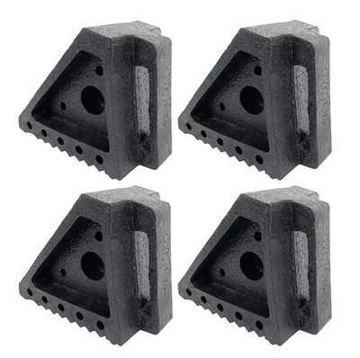 Solid Heavy Duty Recycled Rubber Wheel Chocks 4 Packs, Premium Wheel Stopper ... - Image 1 of 4