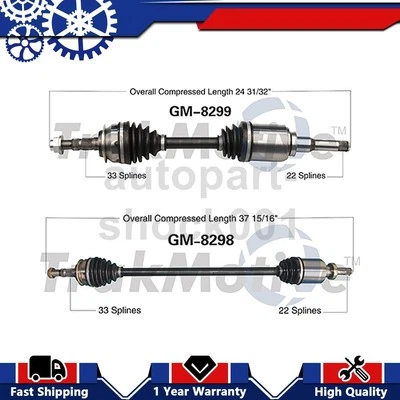 2 ejes delanteros TrakMotive CV eje articulado CV para Chevrolet Cruze 2012 2011 Foto 1 de 3