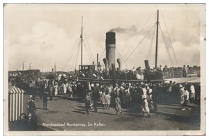 Foto postal S8140/Norderney vapor en el puerto 1932 - Imagen 1 de 2