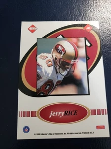 Jerry Rice SF 49ers 1998 Collector's Edge Test Preview Blank Back RARE - Picture 1 of 5