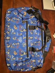 Disney Cruise Line DCL Duffle Bag Blue Nautical Disney Characters Weekender Tote - Picture 1 of 4