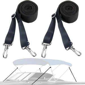 2 Pack Adjustable Bimini Boat Top Straps W/Double End Snap Hook, Heavy Duty Boat - Picture 1 of 12