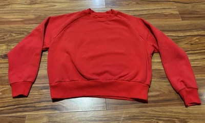 Толстовка женская Athleta оранжевая тяжелая махровая укороченная размер средний - Изображение 1 из 4