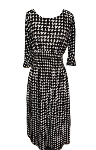 VETEMENTS Abito midi con pied de poule abbigliamento firmato Sign Here taglia M