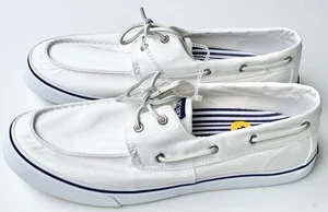 Sperry Top-Sider Bahama II Herren Bootsschuh Salzweiß Canvas STS22016 Größe 13W - Bild 1 von 5