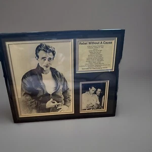 Foto enmarcada de James Dean Rebelde sin causa con estadísticas de estrellas de cine! Nostálgico - Imagen 1 de 4
