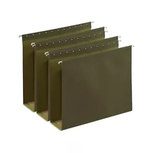 MyOfficeInnovations Hanging File Folders BX Bottom 3" Expansion Letter Gn 25/BX - Picture 1 of 6
