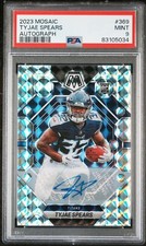 2023 Mosaic #369 Tyjae Spears (RC) Mosaic Autograph. Titans PSA 9 MINT. 🔥