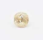 Men's Round Global World Ring Real Solid 10K Yellow Gold Size 12