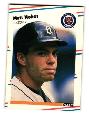 1988 Fleer Classic Miniatures # 23 Matt Nokes Detroit Tigers - Image 1 of 2
