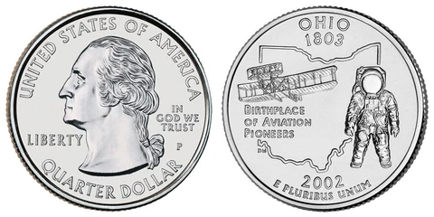 2002-P Ohio State Quarter BU Cover