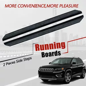 2PCS Running Board Fits for Nissan Pathfinder 2022-2025 Side Step Nerf Bar Black - Foto 1 di 8