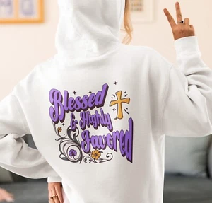 Sudadera con Capucha Bendita Fe Sobre el Miedo Sudadera Cristiana Unisex Pullover Jesús Sudadera - Imagen 1 de 13