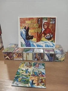 Vintage 1950's Nursery Rhyme puzzle plastic blocks complete set - Picture 1 of 6