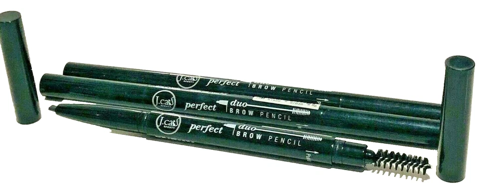 J Cat Eyebrow Pencil - Automatic BLACK, PERFECT DUO BROW 3 PENCILS MADE IN KOREA - Image 1 of 1