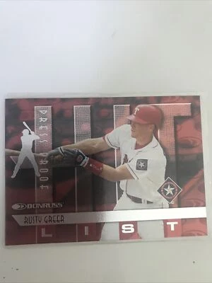 1997 Donruss Silver /2000 Press Proof Rusty Greer Hit List SP #422 Rangers  - Image 1 of 2
