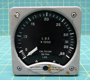 Meter, 0-38 Lbs x 1000, CAL TK CAP, 38784 Lbs, No Lens/Window - Picture 1 of 6