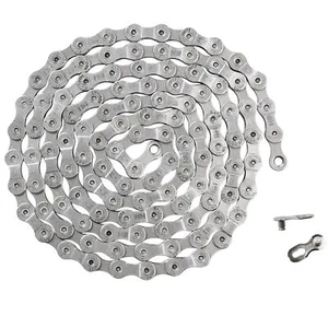 Bike Chain 9 Speed Bike Chain 1/2 x 11/128 inch 116 Links Mountain Bike Chain... - Picture 1 of 7