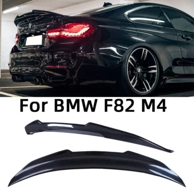 For BMW F82 M4 2014-2020 Carbon Fiber Trunk Wing Spoiler Foto 1 de 4